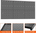 TORACK 6 PCS 12x16 in Metal Boards for Garage, Workbench, Tool Organizer Pegboard with 1/8" & 1/4" Holes, Modular Wall-Mounte