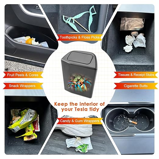 for Toyota RAV4 Trash Can for 2019-2025 Toyota RAV4 Small Car Trash Bin for Side Door RAV4 Front Right Door Trash Garbage Bin w/Lid for Toyota RAV4 Accessories (RAV4 Right Side)