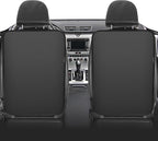Meolsaek Kick Mats Back Seat Protector, Waterproof Oxford Seat Back Protector, Car Seat Back Protector for Kids, Back of Seat Protector for Kids Feet Car Seat (Black A -2pc)
