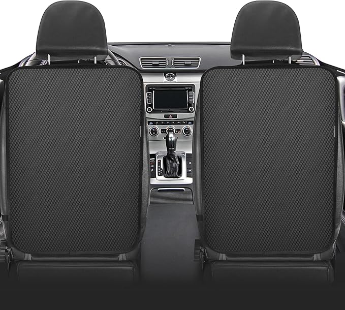 Meolsaek Kick Mats Back Seat Protector, Waterproof Oxford Seat Back Protector, Car Seat Back Protector for Kids, Back of Seat Protector for Kids Feet Car Seat (Black A -2pc)