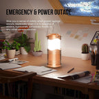Lichamp LED Camping Lantern, 4 Pack Battery Powered Flashlight for Power Outages, Portable Collapsible Hanging Light Essentia