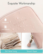 Vlando Small Travel Jewelry Organizer,Jewelry Pouch Bags,Velvet Jewelry Storage Bag for Bracelet Rings Earring,Portable Jewel