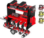 BUILTSTRONG Power Tool Organizer-6 Drill Holder Wall Mount, 3 Tier Heavy-Duty Hand Tool Storage Rack, Utility Racks, Drill Ho