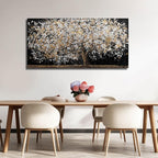 Gold Wall Decor Black Art Tree Wall Art for Living Room Canvas Painting Canvas Pistures Framed Modern Artwork for Home Kitche