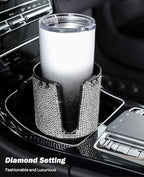 JOYTUTUS Bling Cup Holder Expander for Car, Stable Car Cup Holder Expander for YETI, Hydro Flask, Fit 18-40 oz Bottles and Mu