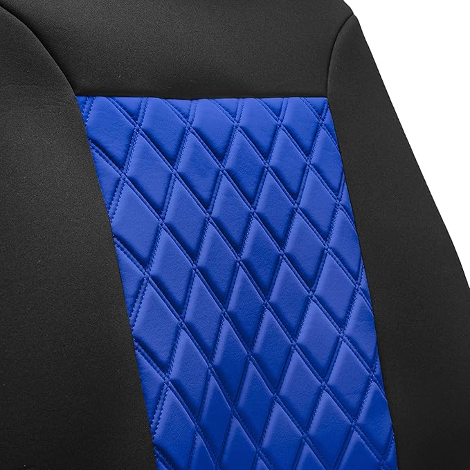 FH Group Car Seat Cover - Universal Fit Blue-Black Neosupreme, 2 Pack Seat Covers for Cars Trucks SUV, Waterproof, Protects A