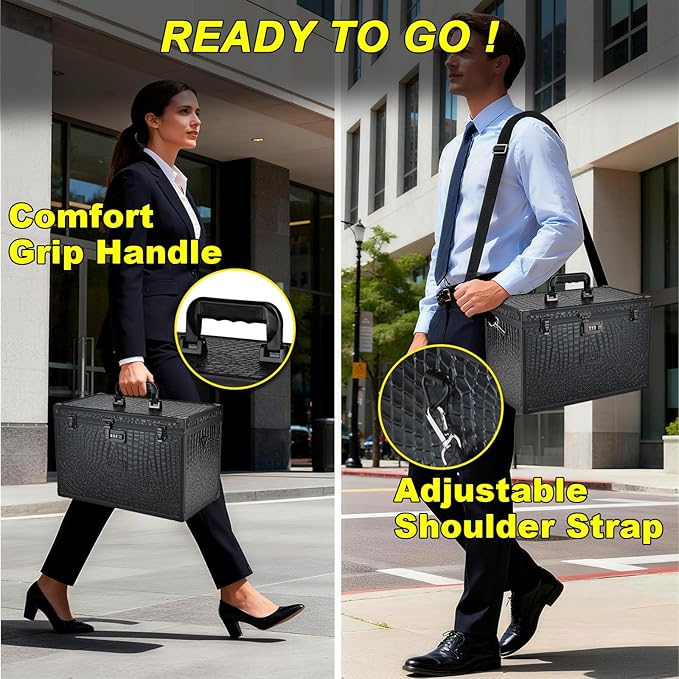 File Storage Cabinet File Organizer Document Organizer File Box in Office and Home with Combination Lock with 20 Legal Size H