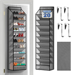 10 - Pocket Over - the - Door Hanging Shoe Organizers & Rack, Made of Sturdy 600D Oxford + Non - Woven Fabric, Space - Saving