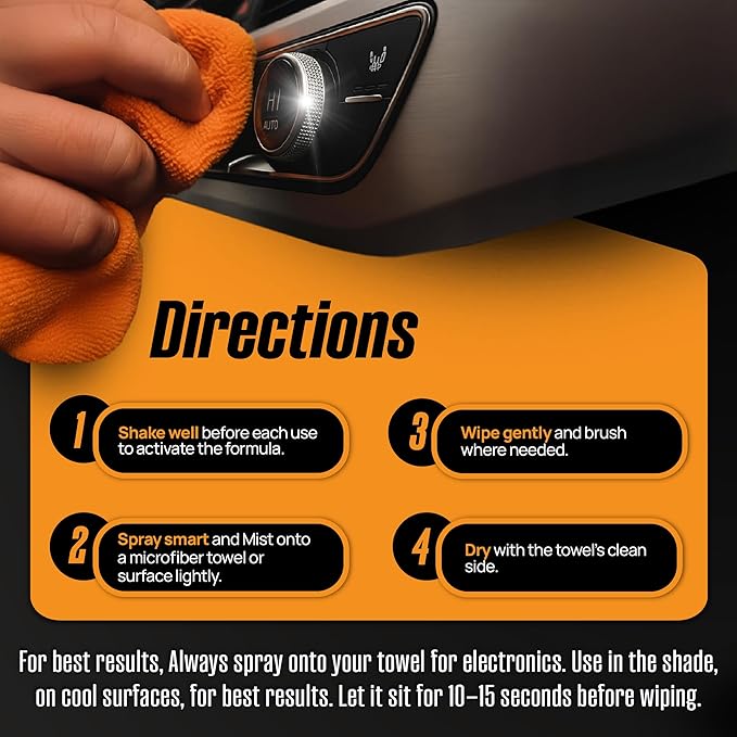 Magic Finish Interior Cleaning Spray (16 fl oz) – All-in-One Car Cleaner Spray for Seats, Dashboards & Consoles – Fast-Acting