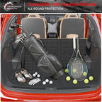 Floor Mats Compatible with 2020-2025 Hyundai Palisade Trunk Mat Cargo Liner TPE Back Seat Cover Protector 2024 Palisade 7 & 8 Seats Accessories (Trunk Mat with Backrest Mats+Floor Mats)