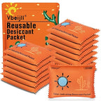 120 Gram (15 Pack) Color-Indicating Desiccant Packs for Storage, Rechargeable Silica Gel Packets, Moisture Absorbers for Gun