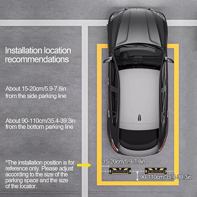 Garage Parking Aid Heavy Duty Rubber Parking Guide Premium Quality Durable Parking Stopper for Garage, Car Parking Accessories