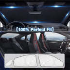 KMF 8pcs Thicken Full Sun Shades for Honda Civic Sedan 2016-2021(Not Hatchback) Accessories, Car Window Covers Sunshade for Windshield Side Rear, UV Block and Blackout Privacy for Camping Outdoor