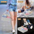 BBLIKE 3in1 Diaper Caddy Organizer - Diaper Caddy & Rolling Diaper Cart with Kids Clothing Rack for Nursery and Baby Essentia
