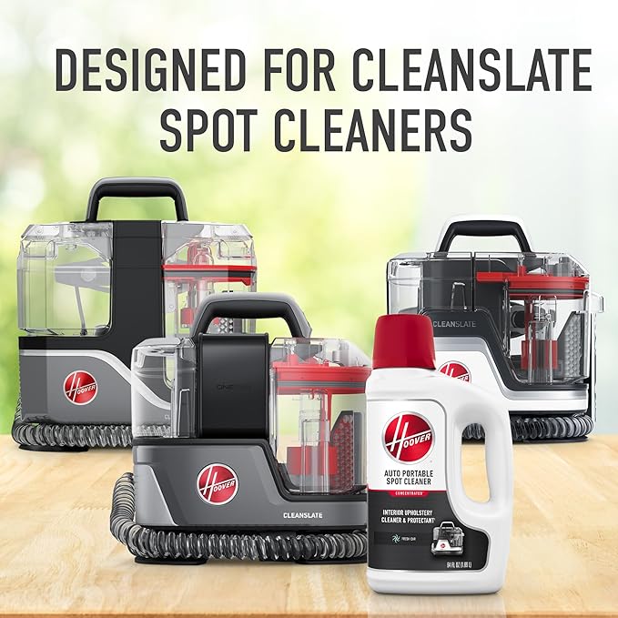 Hoover Auto Portable Spot Cleaner Solution, 64 oz., Fresh Car Scent, Car Interior Upholstery Cleaner and Protectant, Tackles 