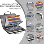 Fireproof File Organizer,Fireproof Document Box with Lock,Large 13 Pocket Expanding File Folder,Hard-Shell Portable Safe Stor