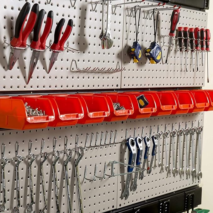Ultrawall Pegboard Wall Organizer, 48 X 36 inch Garage Storage Pegboard with Hooks Storage Bins Tool Board Panel Tool Organiz
