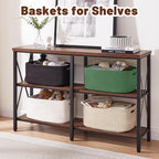 OIAHOMY Storage Basket for Shelves, Closet Cube Storage Bins Baskets for Clothes Blanket Towels, Baby Nursery, Toy Baskets Bo