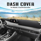 FIILINES Dash Cover for 2019-2026 Mazda 3, Dashboard Mat Accessories Dash Cover Sunshade Nonslip Mesh Protector No Glare Blac