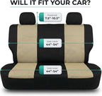 FH Group Automotive Rear Car Seat Covers for SUV, Trucks, Sedan and More - Universal Fit Rear Solid Bench Design Interior Acc