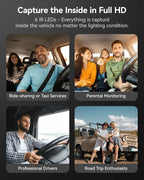 WOLFBOX i07 3 Channel Dash Cam Built-in WiFi GPS, 4K Dash Camera Front and Inside, 1440P+1080P+1080P Triple Car Camera with 3