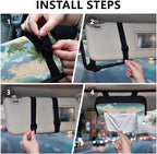 Car Tissue Holder Car Visor Organizer Tissue Box Holder for Car Sun Visor Organizer with Car Vehicle Accessories Essentials Interior for Women Men Blue Wave Palm Beach Cloud