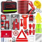 298PCS Roadside Emergency Car Kit- Car Emergency Kit with Jumper Cables, Roadside Emergency Kit for Vehicles, Emergency Car K
