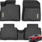 YITAMOTOR Floor Mats Compatible with 2019-2020 Hyundai Santa Fe 5 Passenger Models, Custom Fit Black TPE Floor Liners, 1st & 2nd Row All-Weather Car Mats