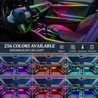 Acrylic Interior Car LED Strip Light,RGB 22 in 1 Neon Ambient Lighting Kits,Car Ambient Lighting with APP Control,LED Lights for Cars with Music Sync Dynamic Dreamcolor