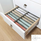 4 Pack Drawer Organizers for Clothing, 7 Grids Foldable Washable Drawer Organizer Clothes, for Folded Clothes, T-shirt, Tank 