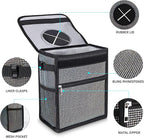 Ovege Car Trash Can Bling Accessories Interior Garbage Can with Lid Waterproof for Cars SUV (Large, 3 gallons)