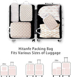 6 Pcs Compression Packing Cubes, Packing Cubes for Travel, Waterproof Luggage Organizer Bags Set, Cute Packaging Cubes for Wo