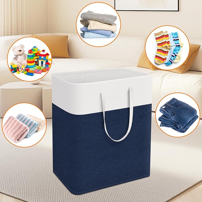TasticTotes laundry basket 3-Pack, laundry hamper, Hamper with handles, collapsible laundry baskets, Waterproof dirty clothes