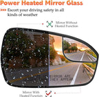 Passenger Right Side Power Heated Mirror Glass Fits for Ford Fusion 2013 2014 2015 2016 2017 2018 2019 2020 Replacement for DS7Z17K707B DS7Z-17K707-B
