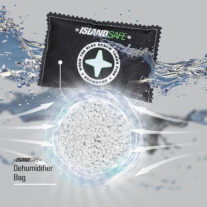 Rechargeable Safe Dehumidifier Bag 400g, Microwave Fast Reactivated Desiccant, Moisture Absorbing Packet for Safes,