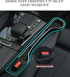 Car Seat Gap Filler Organizer- Upgrade Car Side Seat Gap Filler with Cup Holder and Phone Holder- Car Seat Gap Organizer for Prevent Falling-Seat Gap Storage 2 Pack (2, Black)