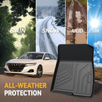 Floor Mats for Honda Accord 2018-2022, All Weather Floor Mats Trunk Cargo Liner and Door Sill Guards Accessories, Full Coverage Set