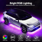 Underglow Kit for Car, Car Led Underglow Lights for Trucks with App and Remote Control, 16 Million RGB Colors, 29 Preset Modes, Music & DIY Mode, Under Car Led Lights Exterior for SUVs, Trucks, DV 12V