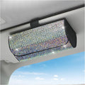 Sunglasses Holder for Car Sun Visor, Bling Leather Eyeglasses Visor Storage Case with Hidden Magnetic Closure, Sparkling Auto Visors Protective Organizer Storage Box (Colorful)