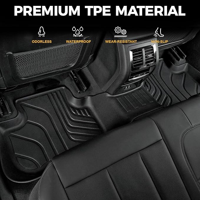 Floor Mats for BMW X3 G01 2018-2024, All Weather Floor Mats Trunk Cargo Liner with Backrest Protectors Accessories, Full Coverage Set (Not fit X3 30e)