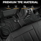 Floor Mats for BMW X3 G01 2018-2024, All Weather Floor Mats Trunk Cargo Liner with Backrest Protectors Accessories, Full Coverage Set (Not fit X3 30e)