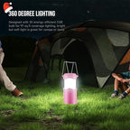Lichamp LED Camping Lantern, 4 Pack Battery Powered Flashlight for Power Outages, Portable Collapsible Hanging Light Essentia