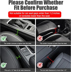 chfine Car Seat Gap Filler Organizer, Universal Premium Leather Car Gap Filler with Card Slots for Front Seat Between Car Seat and Console Hold Phone, Sunglasses, Keys, fit for Car Suv Truck (2)