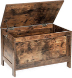 HOOBRO Toy Box, Retro Wooden Look Storage Chest with Safety Hinge, Entryway Storage Bench Supports 220 lb, 29.9 x 15.7 x 18.9