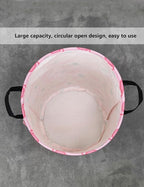 QUEENLALA Large Storage Basket,Laundry Hamper/Bathroom/Home Decor/Collapsible Round Storage Bin,Boys and Girls Hamper/Boxes/C