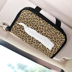 Car Tissue Holder Car Visor Organizer Tissue Box Holder for Car Sun Visor Organizer with Car Vehicle Accessories Essentials Interior for Women Men Classical Leopard Print