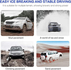 AutoChoice Emergency Snow Chains, Tire Chains with Thickened Manganese Steel for Car Truck SUV in Ice, Sand and Mud(8 Packs, 