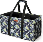 WONDAY Extra Large Reusable Grocery Bag Carrier with Handle, Thirty One Utility Tote Foldable for Shopping and Beach