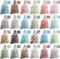 Eccliy 24 Pieces Reusable Grocery Bags Polyester Shopping Bags for Groceries Multi Colors Reusable Foldable Shopping Tote(Animal Style)