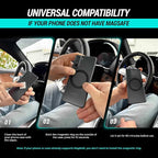 CARMOUNT Clutch-X™ Black – Upgraded Vacuum Phone Mount Suction Cup Car Phone Holder for iPhone, Window Phone Mount, 360° Vacuum Magnetic Phone Holder for Car, Magnetic Phone Holder with Suction Cup